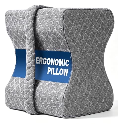 UJPFEO Knee Pillow for Side Sleepers, Leg Pillow for Sciatica, Back,HIPS,Knees,Joints Pain Relief,Pillows for Between Legs While Sleeping Spine Alignment Support & Relieves Pressure