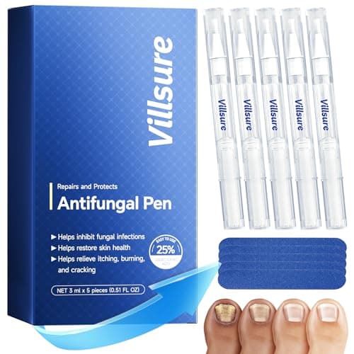 Toenail Fungus Treatment Extra Strength Pen with 25% Undecylenic Acid 5 Pcs | Nail Fungus Pens for Thick, Yellow or Damaged Nails, Formulated with Tea Tree Oils, along with Other Natural Ingredients