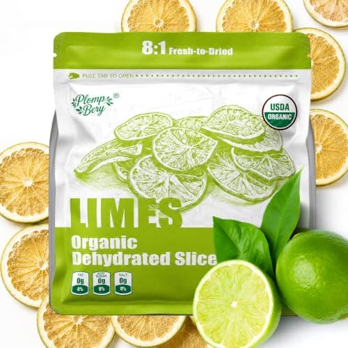 Organic Dehydrated Lime Slices Dried Limes 9.2oz, Cocktails Garnish | No Added Sugar No Preservatives Non Gmo, for Potpourri Simmer Pot Tea Cooking Drinks Sparkling Water & Candle Crafting 9.2 oz