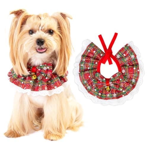 Dog Christmas Outfit – Holiday Dog Bandana with Bells