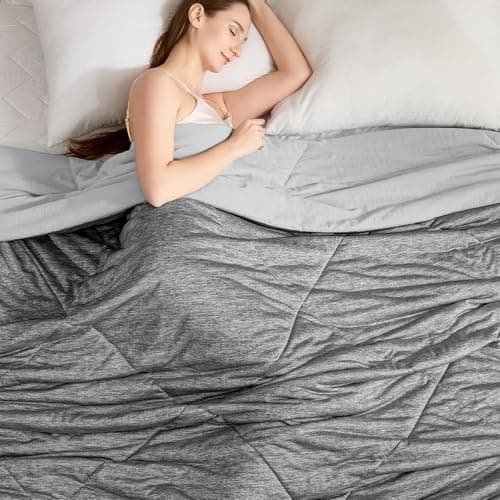 VK VK·LIVING King Size Lightweight Comforter, All-Season Cooling Blanket, Dark Gray