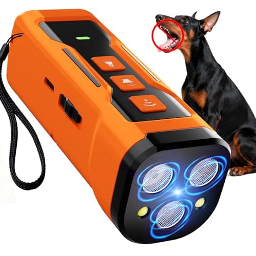 IZNiK Dog Bark Deterrent Device, 3X Ultrasonic Anti Barking, 6 Training Modes Barks No More Indoors Outdoors Behavior Correct Safe & Humane Rechargeable Compact Bark Control for Dogs