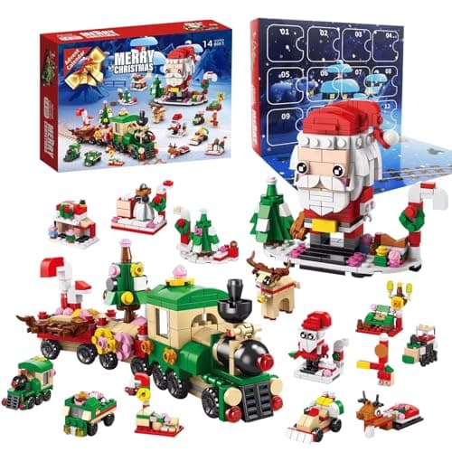 Christmas Advent Calendar 2026, 12 IN 1 Santa Claus Train Building Blocks | 12 Days Countdown Calendar Toy for Kids, Building Toy, Party Favors, Christmas Advent Calendar for Kids