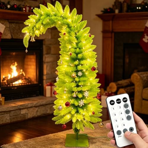 5.8 FT Prelit Artificial Christmas Tree, Pre-Lit Xmas Tree with Timer and Remote Control, 8 Lighting Modes, Easy Assembly Indoor Holiday Decor, Perfect for Home, Office and Living Room Christmas Decor
