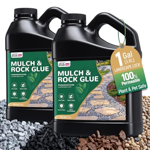 LET'S RESIN — غراء قوي للغطاء العضوي المستخدم في تنسيق الحدائق، 1 جالون — مادة لربط الصخور في الحدائق