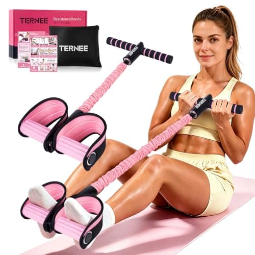 Pedal Resistance Bands with Handles Working Out Exercise Equipment for Legs | Multifunction Elastic Tube Stretch Resistance Bands for women, ideal for Pilates Sets, at home workout and fitness exercise