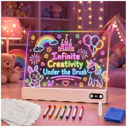 16" LED Drawing Board for Kids,Christmas Birthday Gift for Girls,1 Pack | Rechargeable 16H Battery Display, Glow Light Up Note Board Toys for Girls Ages 4-12