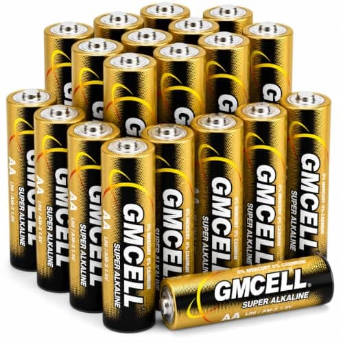 GMCELL AA Batteries 20-Pack,1.5V Alkaline Non-Rechargeable Long-Lasting