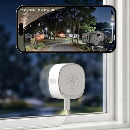 Zmodo Rv Window Camera No Drill Wireless Night Vision For Camper | Black Light Full Color Night Vision, 2-in-1 RV & Home Security, No Drill 3s Install, USB Powered, Removable