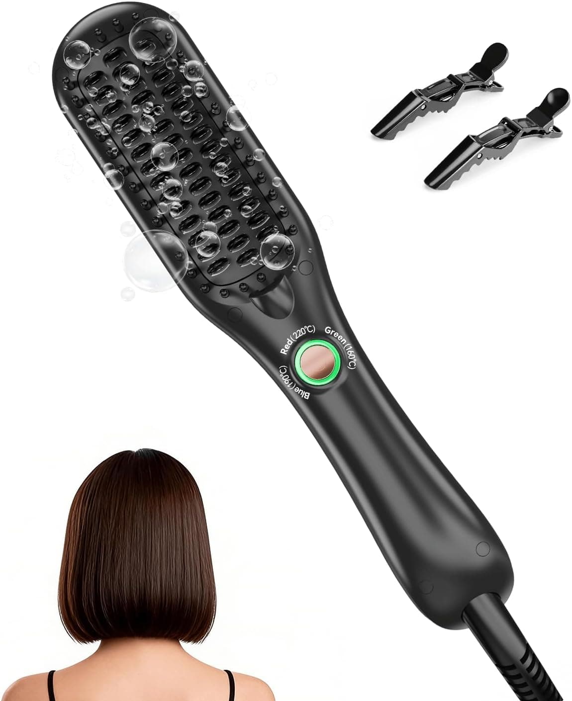 LANDOT Mini Hair Straightener Brush