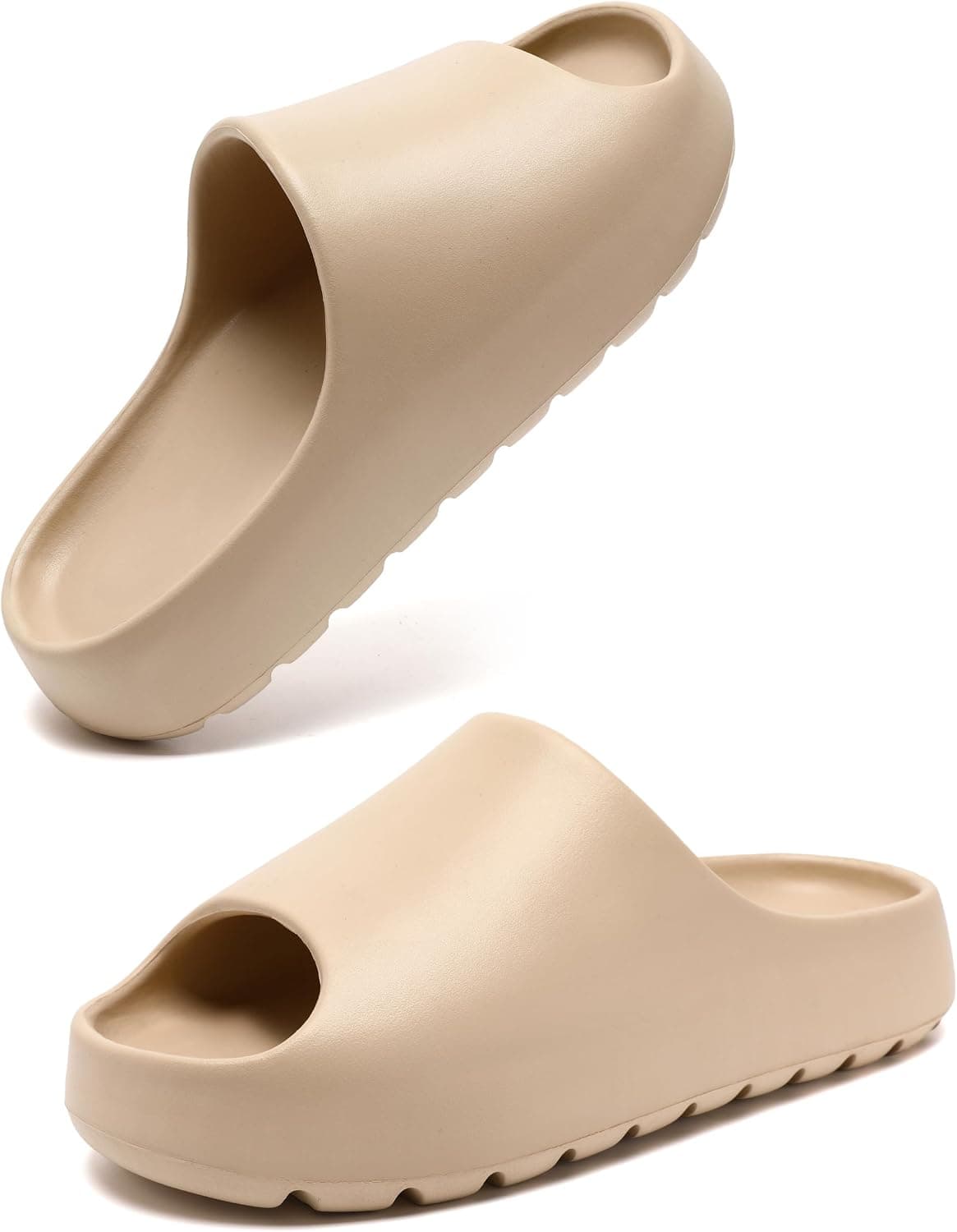 Kiemorgy Cloud Slides for Women Size 10, White Unisex House Slippers
