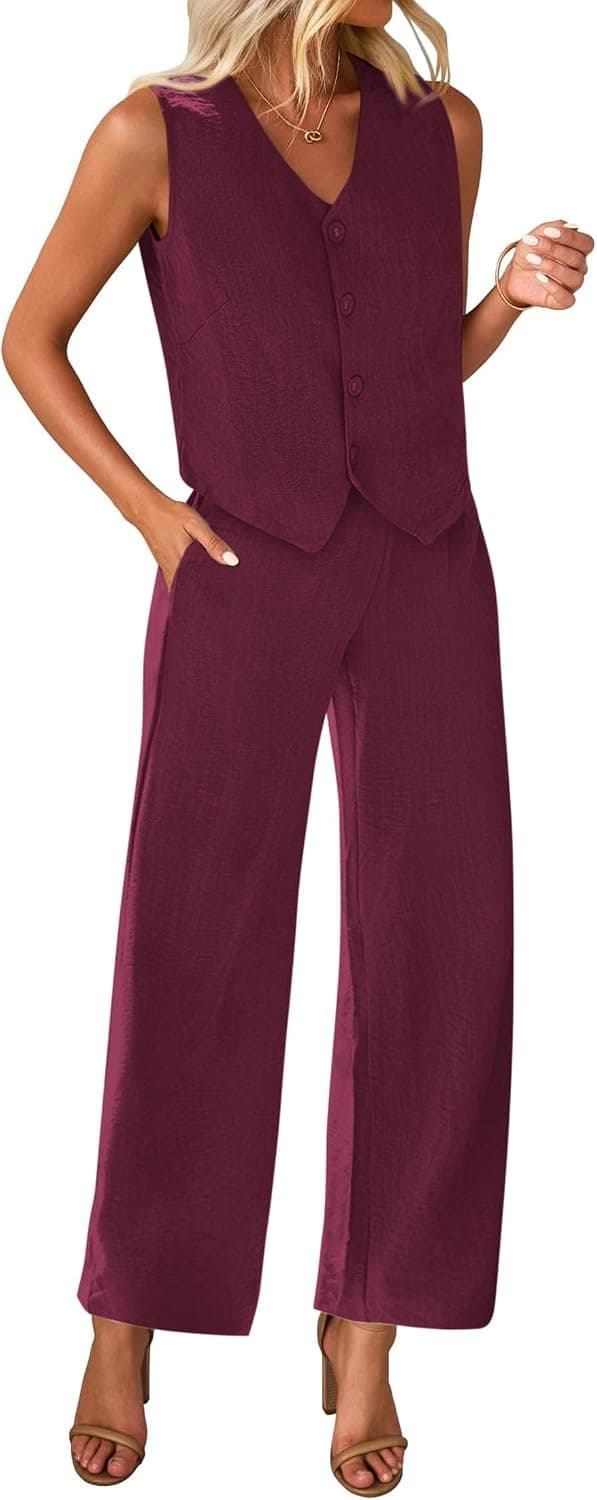 KIRUNDO 2 Piece Sets for Women Dressy Work Office Outfits