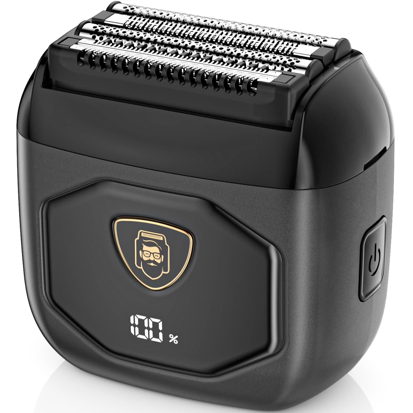 EchoByte Electric Foil Shaver for Men: Full-Metal Body & 4 Floating Blades | Metal body, low vibration; easy-rinse magnetic head. IPX7 wet/dry, USB-C fast charge, 120-min runtime, LED and travel lock.