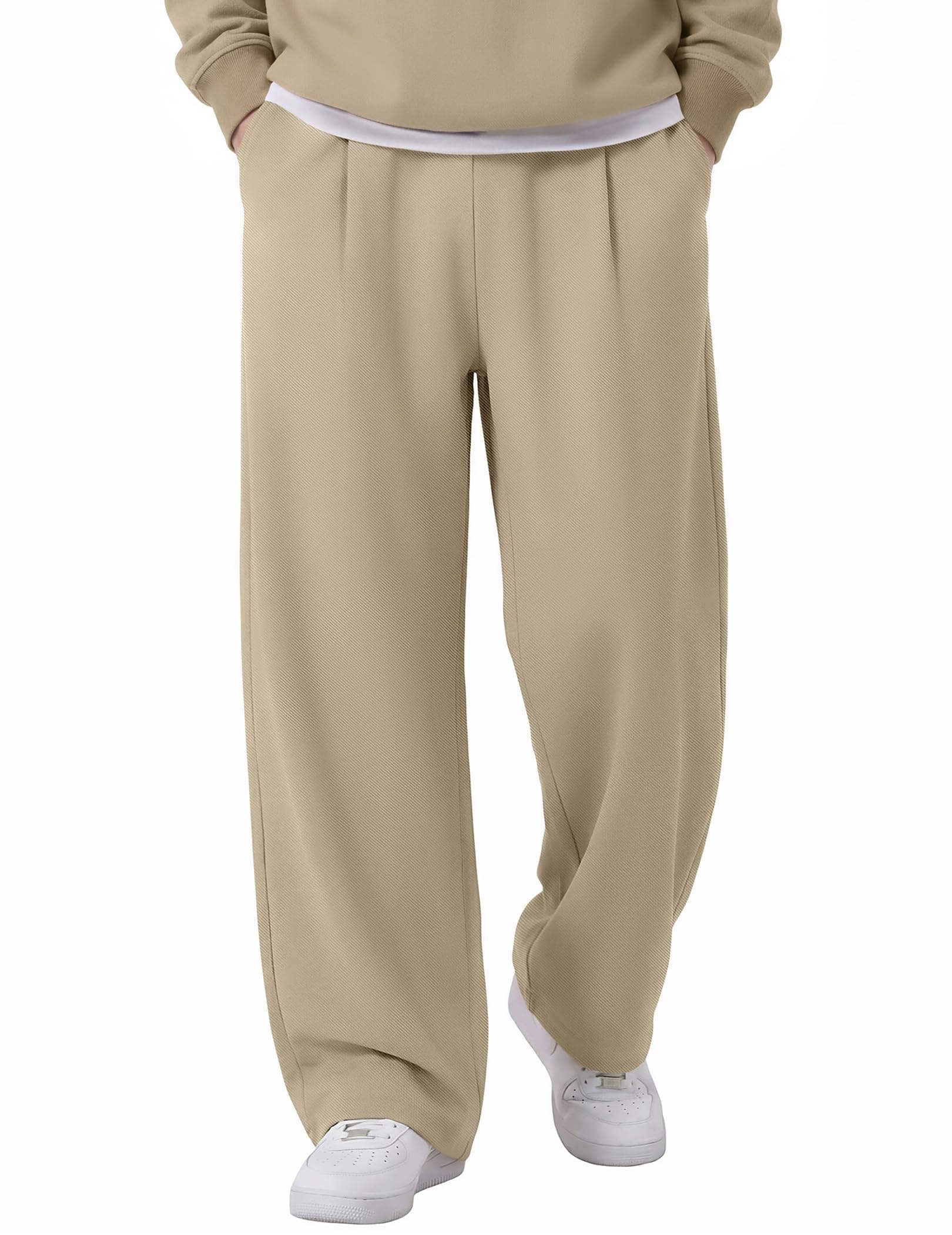 COOFANDY Mens Casual Sweatpants Open Bottom Lounge Pants Lightweight Baggy Workout Yoga Track Pants