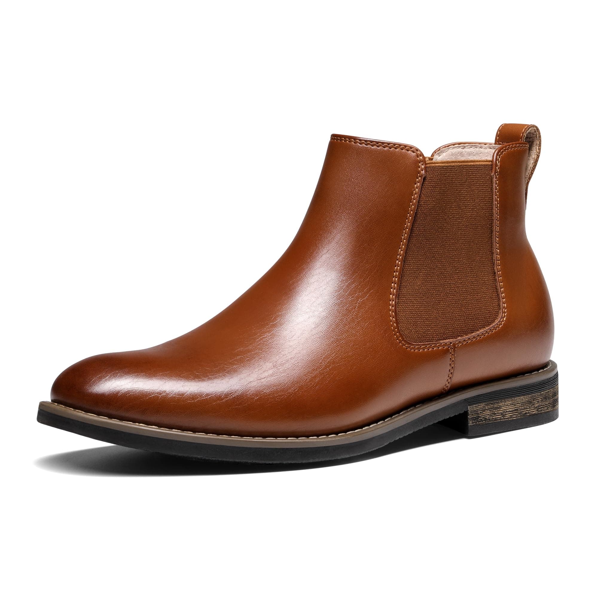 Bruno Marc Men's Classic Chelsea Ankle Dress Boots | Crease-Resistant Soft Upper, Cushioned PU Sponge Insole,Textured TPR Outsole for Men Smart Casual Occasions