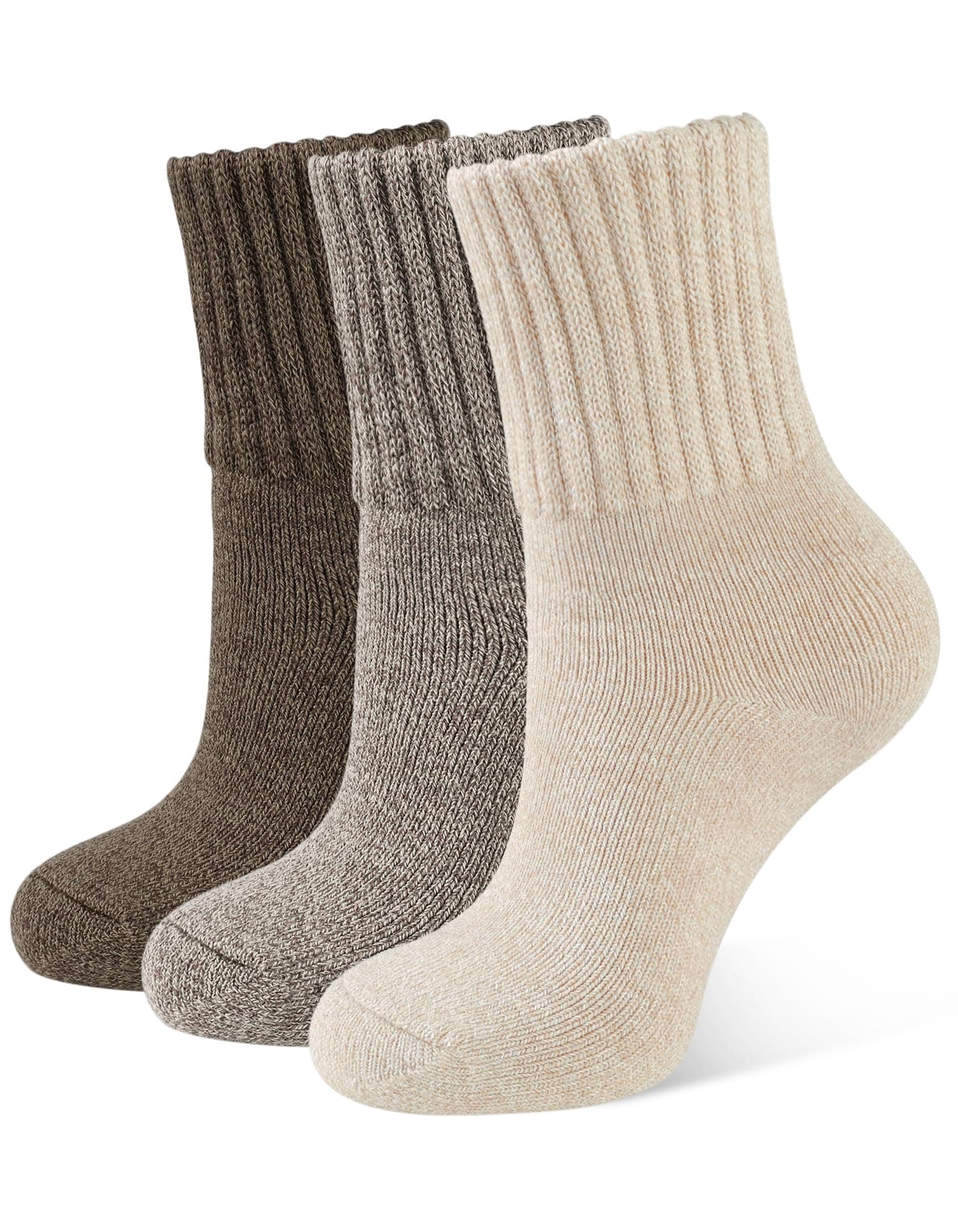 CLOSEMATE Boot Socks for Women Thick Warm Winter Crew Socks 3 Pairs | Thermal crew socks with full cushioning, cozy comfort for boots, hiking, home & gift for women