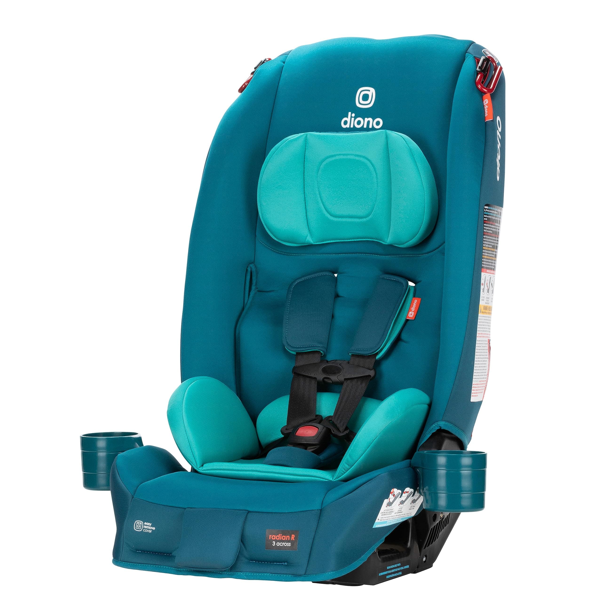 Diono Radian 3R, All-in-One Convertible Car Seat, Rear and Forward Facing, 10 Years 1 Car Seat, Slim Fit 3 Across, Black Storm